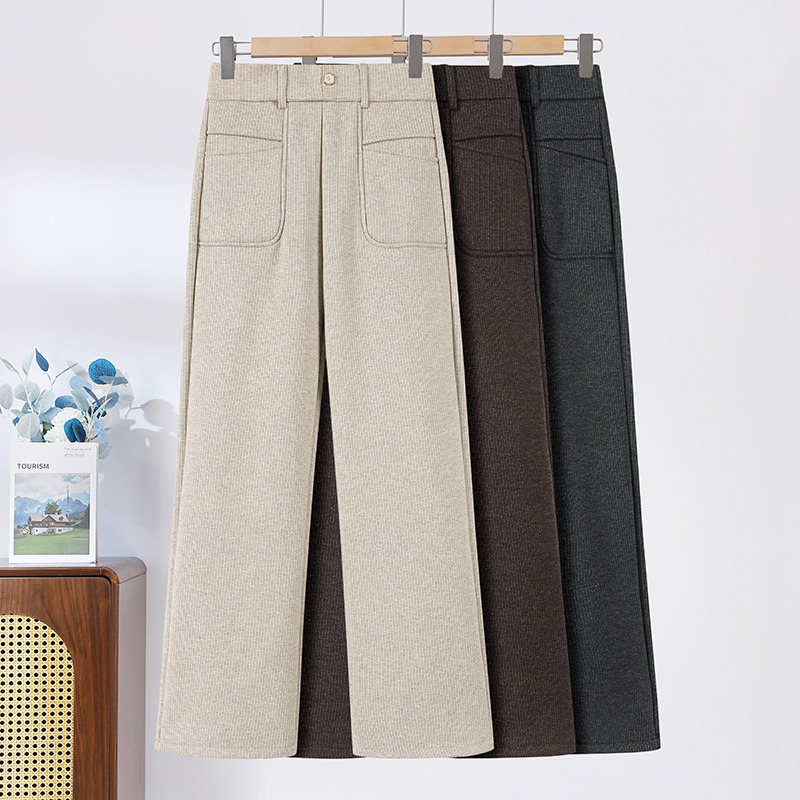 妈妈冬季加绒加厚休闲裤