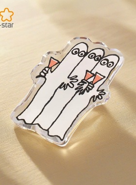 太阳星日本sunstar姆明系列题亚克力夹子票据夹长尾夹树脂办公设