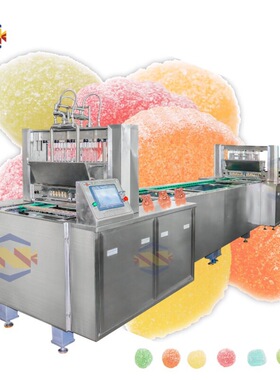 SE-7284E-450软糖全自动生产线带裹糖粉机 糖果浇注成型设备