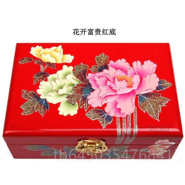 高档漆生器首饰饰盒木 珠宝首收纳盒 质结婚日礼物中式复古饰品盒,饰品/流行首饰/时尚饰品新,首饰盒,淘宝优惠券,粉丝福利购,淘宝优惠卷