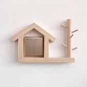 ins开套免 挂物开关保护套架可北欧风格 正品 关原木开关贴饰墙贴装