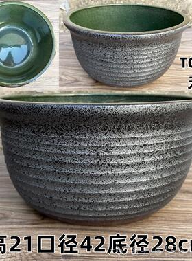 正品落地荷花睡莲花盆m40c特大口径无孔水培瓷陶鱼缸龟草缸艺术造