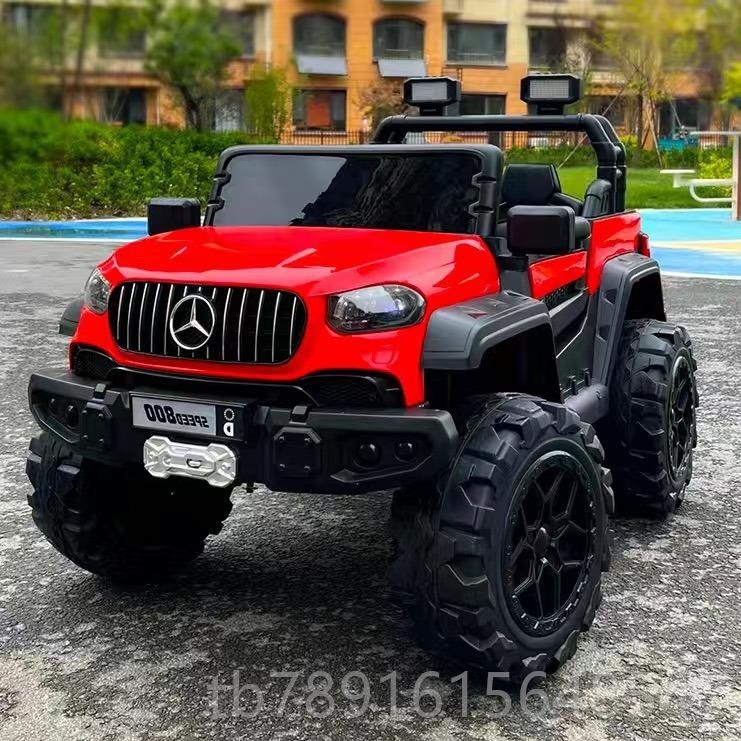 正品双人儿大童电动车g四轮控可坐大人遥越宝宝小孩玩野具汽车可