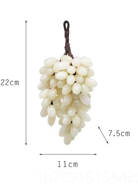 正品现代新式样石板间玄关餐房厅白玉葡萄室内软装家居饰品中水果