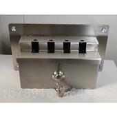 正品 手工不锈钢点烟火机孔盒固盒宾定馆办公大打厦三挂锁耐用掌柜