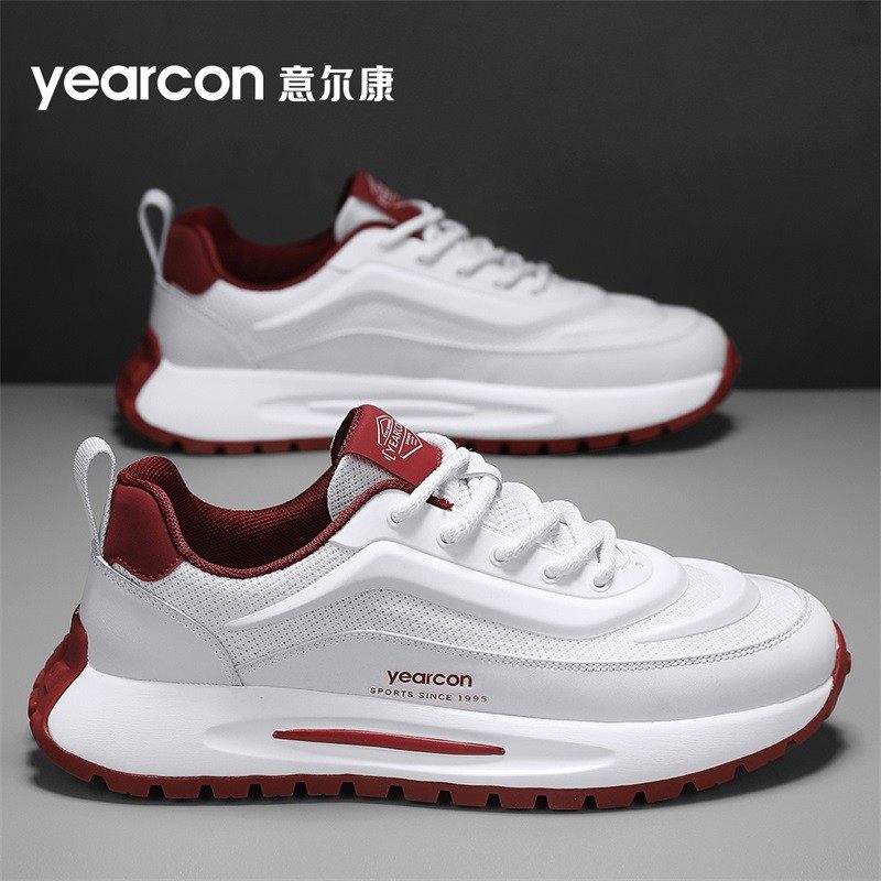 意尔康男鞋秋冬季潮流百搭厚底增高小白潮鞋男士休闲跑步运动潮鞋