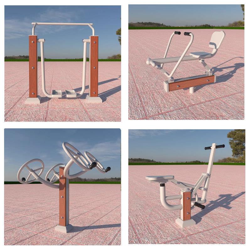 塑木户外健身器材室外健身路径公园广场锻炼运动体育器材引体单杠