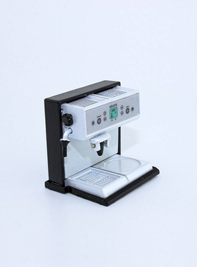 52DOLLHOUSE微缩食玩场景模型娃娃屋配件迷你黑色深红咖啡机D221