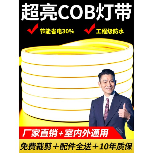 惠普照明led灯带220v户外防水超亮自粘线形灯家用客厅吊顶氛围灯C