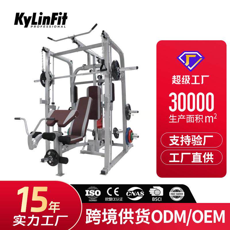 多功能史密斯机卧推深蹲架举重床大飞鸟综合训练器械组合健身器材