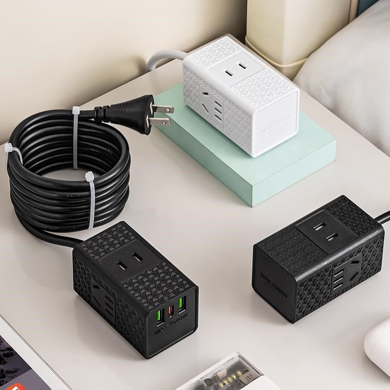 迷你插座两脚二项插头插板带线A出差旅行便携电源转换器扩展插排