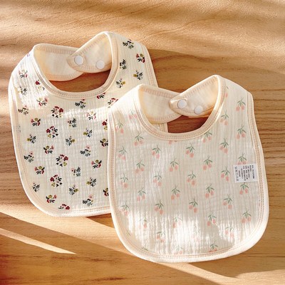 口水巾婴儿防水围l嘴纯棉纱布秋冬新生的儿防吐奶围兜男女宝宝围