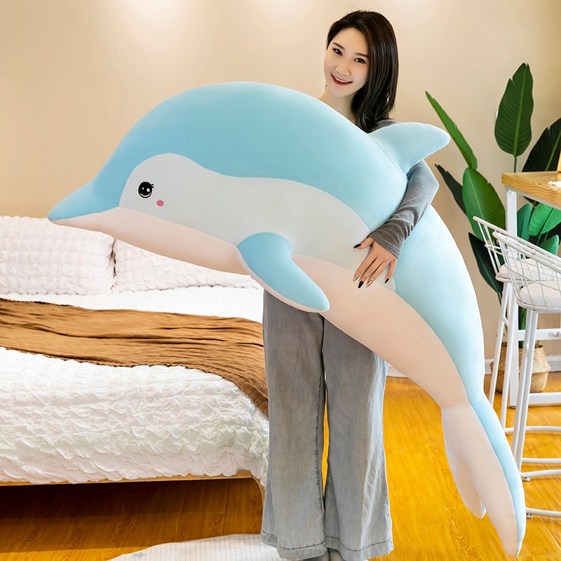 海豚毛绒玩具布娃娃n公仔睡觉抱枕女生日礼物可爱大号床上超软玩