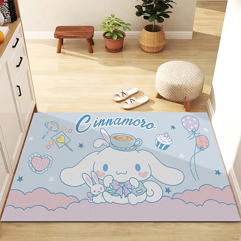 卡通玉桂狗皮革h地垫入户门垫pvc可擦免洗进门地毯门口脚垫可裁剪