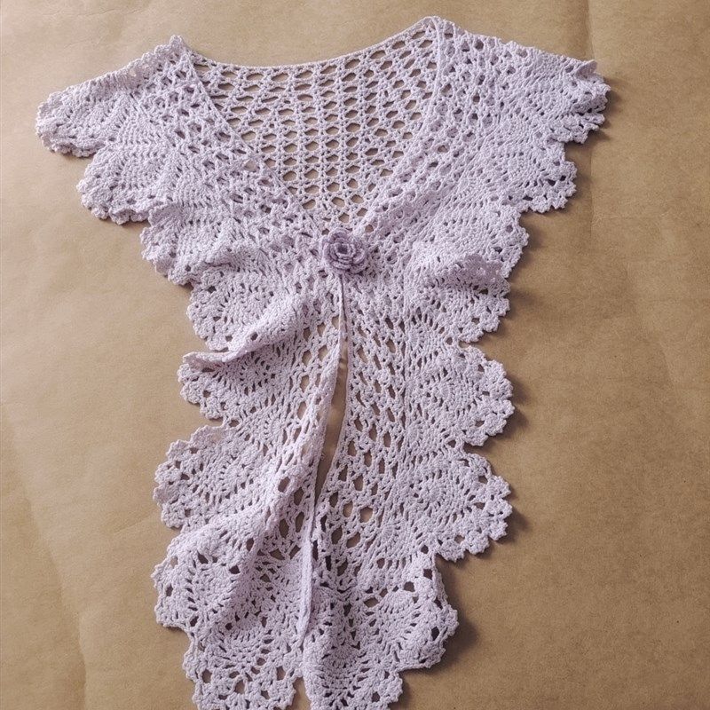 新款秋冬汉服搭配k手工钩花女士气质文艺百搭披肩围巾复古长版领