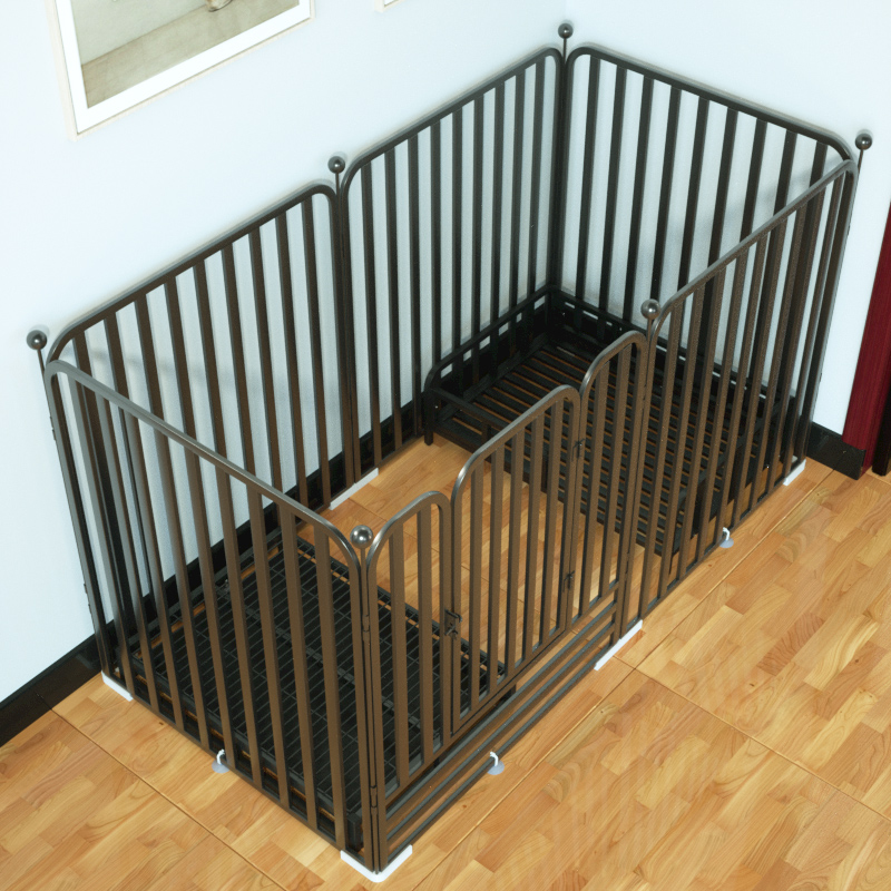宠物狗围b栏抗咬防越狱可拆卸挡护栏加高室内家用折叠围栏门狗栅