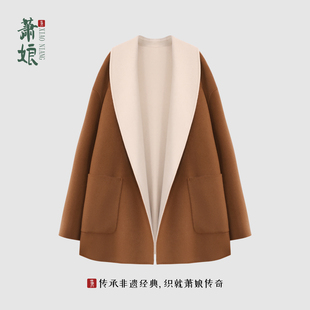 【山羊绒大衣】山羊绒大衣女短款中长款外披秋冬款外套3010