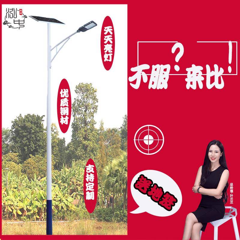 6 米150w分体式小金豆庭院灯 户外一体化时控光控led路灯