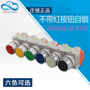 LAY37 安装 11S 平钮自锁按钮 开孔22MM Y090 上海庄银3C认证