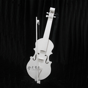 花飞花手工创意折纸艺术纸模空间装饰拍摄道具橱窗美陈-小提琴