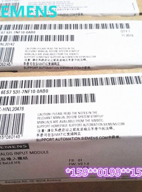 6ES7531-7NF10-0AB0 SIMATIC S7-1500 PLC模块 6ES75317NF100AB0