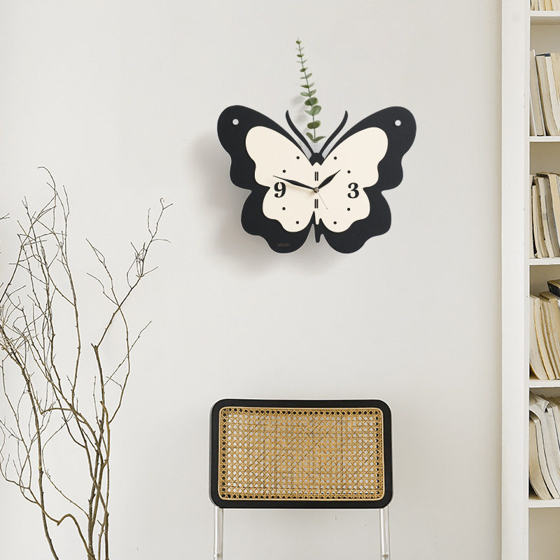 WOZOOM屋准免打孔客厅蝴蝶表挂钟艺术挂墙时钟创意简约2025款钟表,模玩/动漫/周边/娃圈三坑/桌游,文化/体育周边,淘宝优惠券,粉丝福利购,淘宝优惠卷