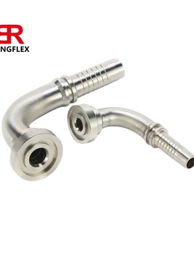 87691SAE法兰6000PSI 扣压式软管接头 90度弯头87691Y一体式接头