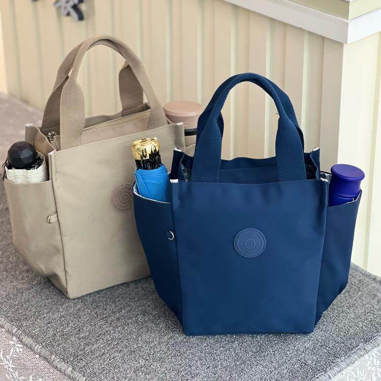 耐磨牛津布通勤午餐带饭便当包水杯袋防水手提加厚铝箔保温便当盒