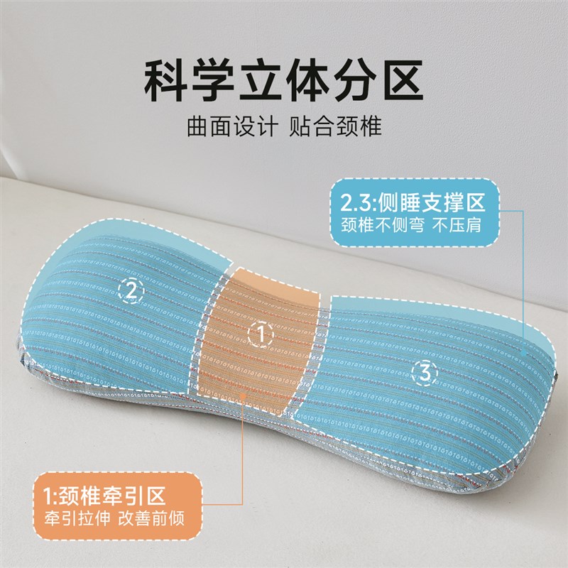全荞麦枕头护颈椎助睡眠颈枕家用一对枕芯颈椎专用骨头枕牵引脖枕