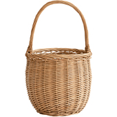 尚尚家居纯手工柳编编织花篮鲜花插花装 饰手提篮子藤编水果收纳篮