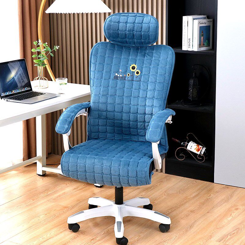 精选2025加厚电脑办公椅子套罩扶手人体工学坐垫靠背头枕转座电竞