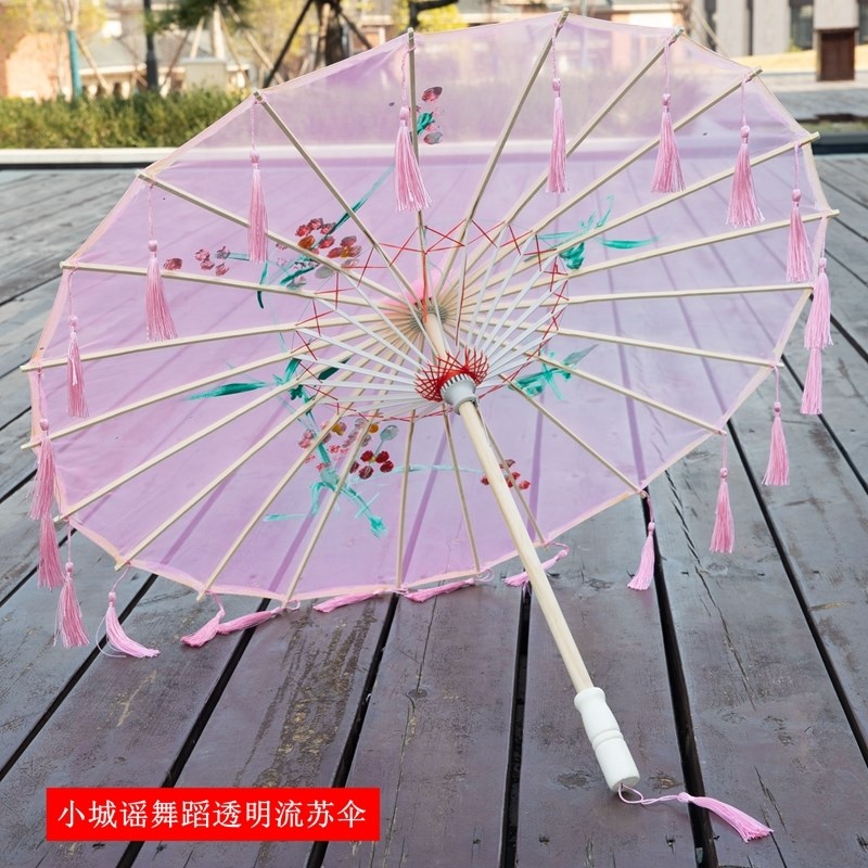 儿童节表演阳春三月舞蹈伞道具幼儿园演出小城谣声声慢古风油纸伞