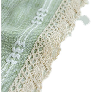 长椭圆餐桌布椭圆形家用可折叠桌日式桌布布艺棉麻长方形茶几桌布