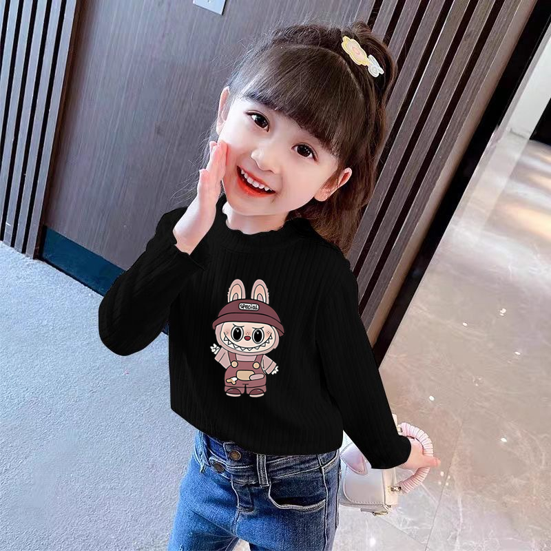 女童长袖T恤拉布布德绒打底衫