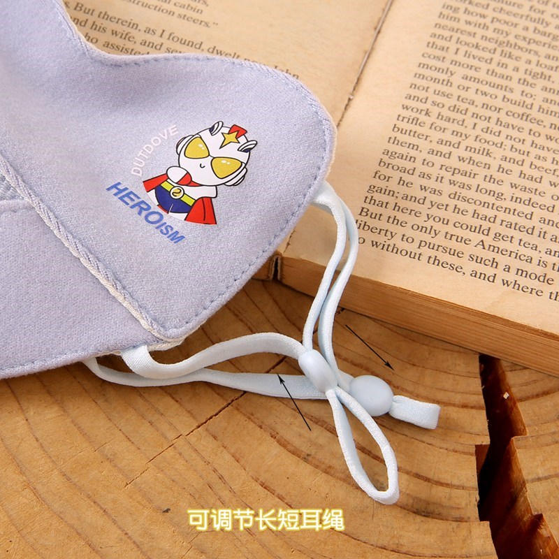 儿童口罩秋e冬季男童防风防寒卡通宝宝防护面罩纯棉透气纱布可水