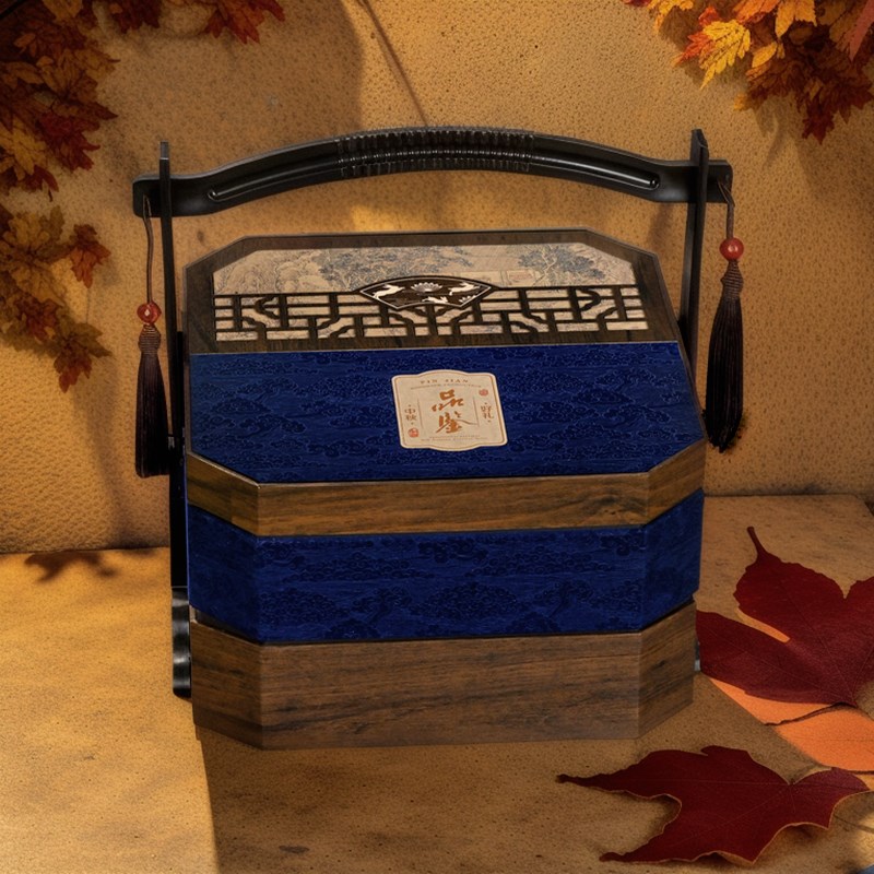 新款中秋月饼礼盒包m装盒空双层提篮8/10粒酒店团购高档中式礼品