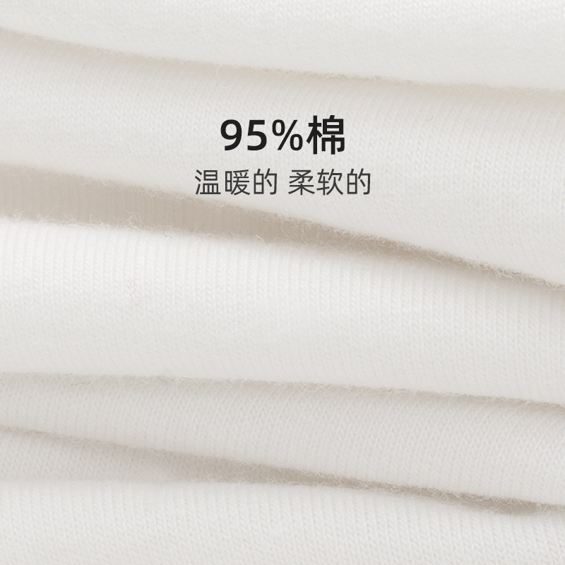 纯棉秋裤女内穿无痕高腰薄款线裤打底白色K棉毛衬裤全棉女士保暖