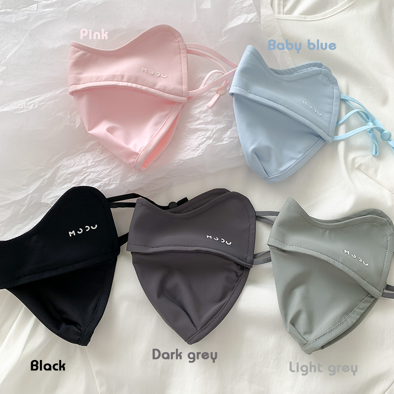 原纱防晒b口罩女夏季W型全脸护眼角抗UV面罩骑行开车遮阳透气