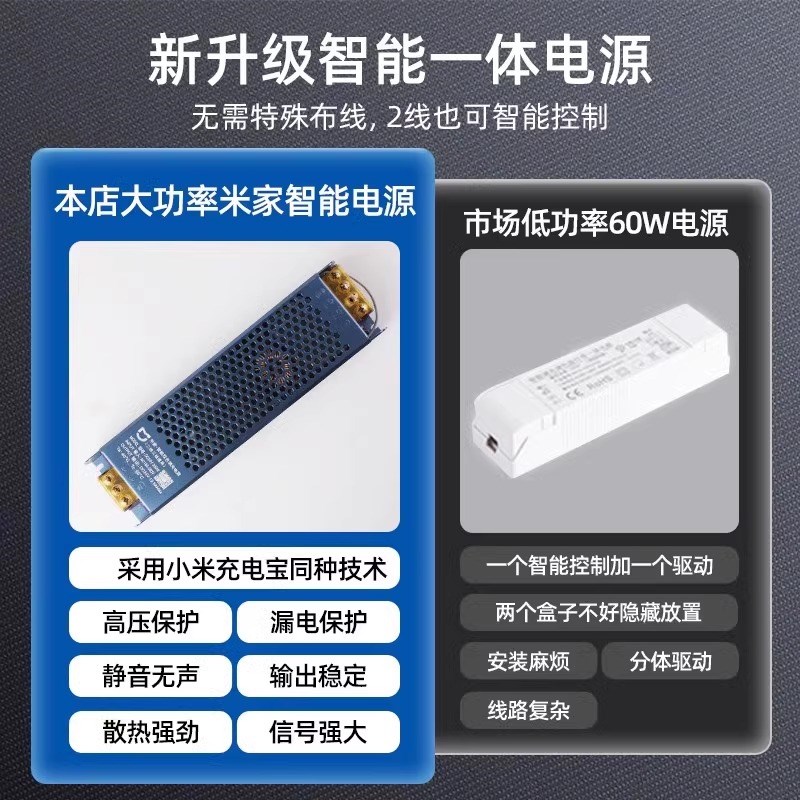 智能床头氛围灯带铝槽嵌入t式卧室背景墙高级浪漫感led床头线性灯