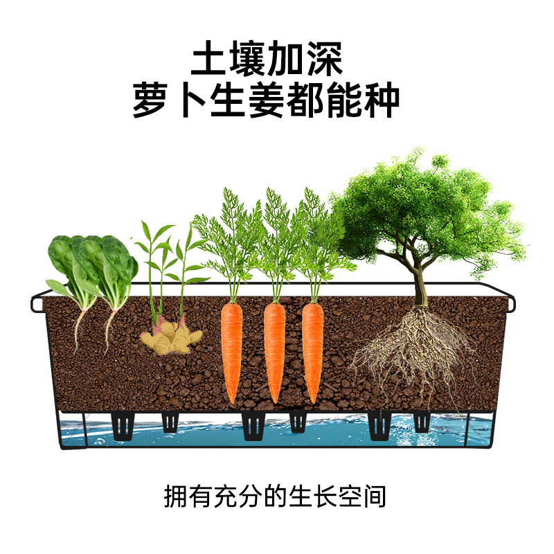 大容量种菜盆长方形种植箱自吸水塑料F盆蔬菜专用神器庭院户外花