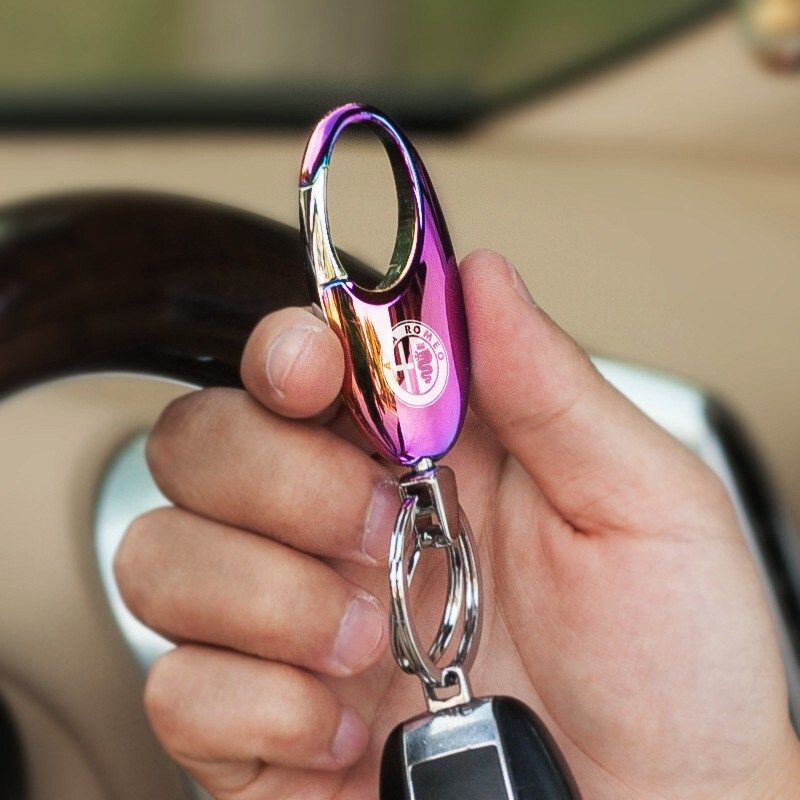 汽车钥匙扣环圈男女士新款创意高档定制号码防丢金属Z锁匙扣挂件