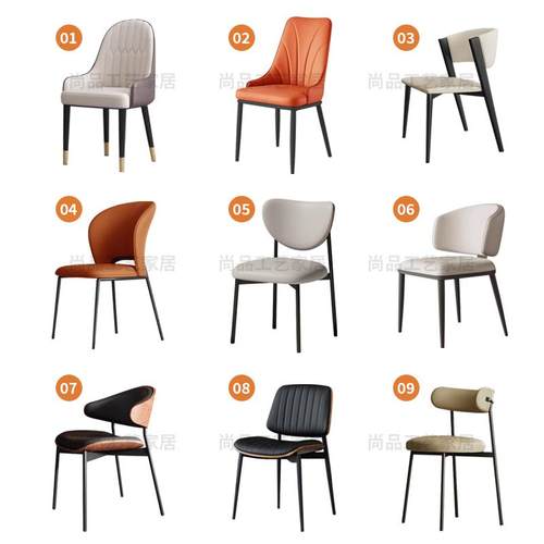 新款现代简约家用餐椅书桌梳妆台靠背椅子酒店餐厅软包轻奢洽谈椅