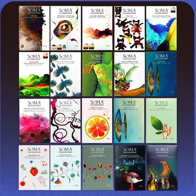 加拿大Soma 黑牛奶巧克力单源产地无蔗糖礼物Ica金奖限定