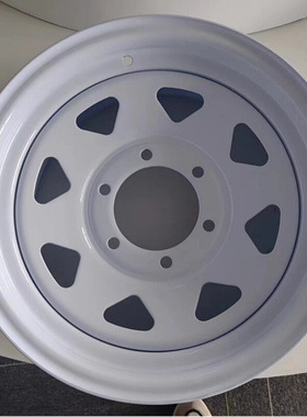 14寸5-139.7白色6-139.7黑色ATV拖车轮毂餐车轮辋中心孔110