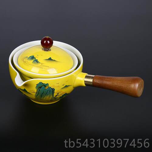 正品功夫茶具小套旅行便携逍遥把泡人自泡茶动神器侧冲茶壶懒套装