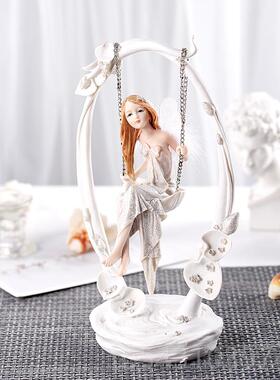 正品式芭蕾创天使欧花仙子生跳舞女孩人物家居装饰品树脂摆件意日