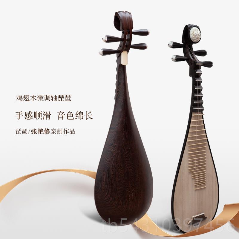 正品视频琴 微调机械轴琵琶器琵鸡选翅红木初学练习专业演奏乐考