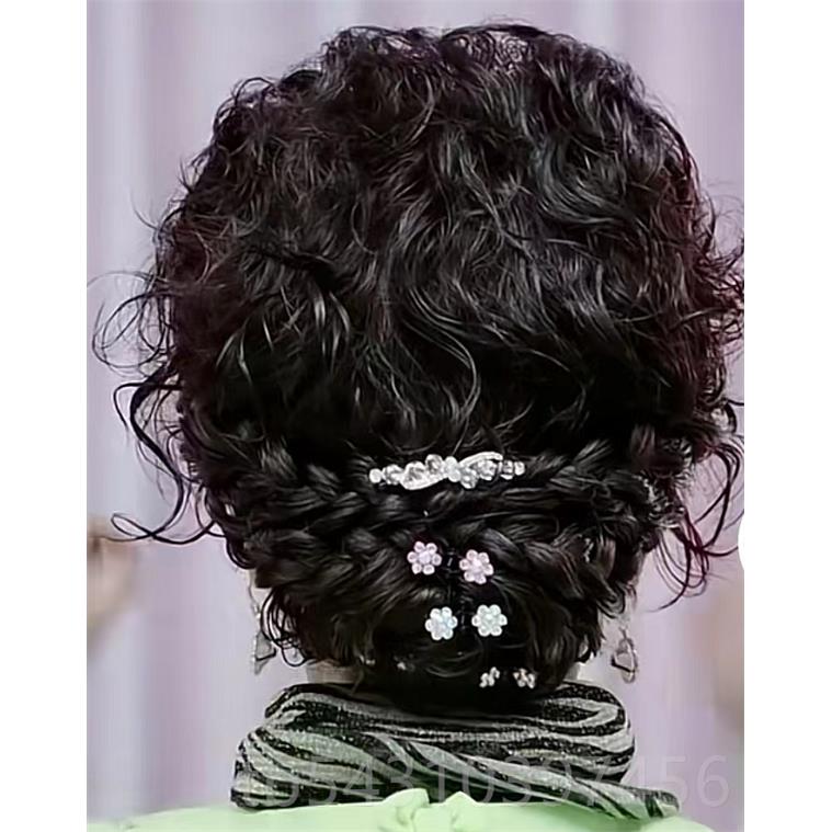 正品全真发发发烫染卷编盘古复盘发假发中老年假旧上海造型复古盘