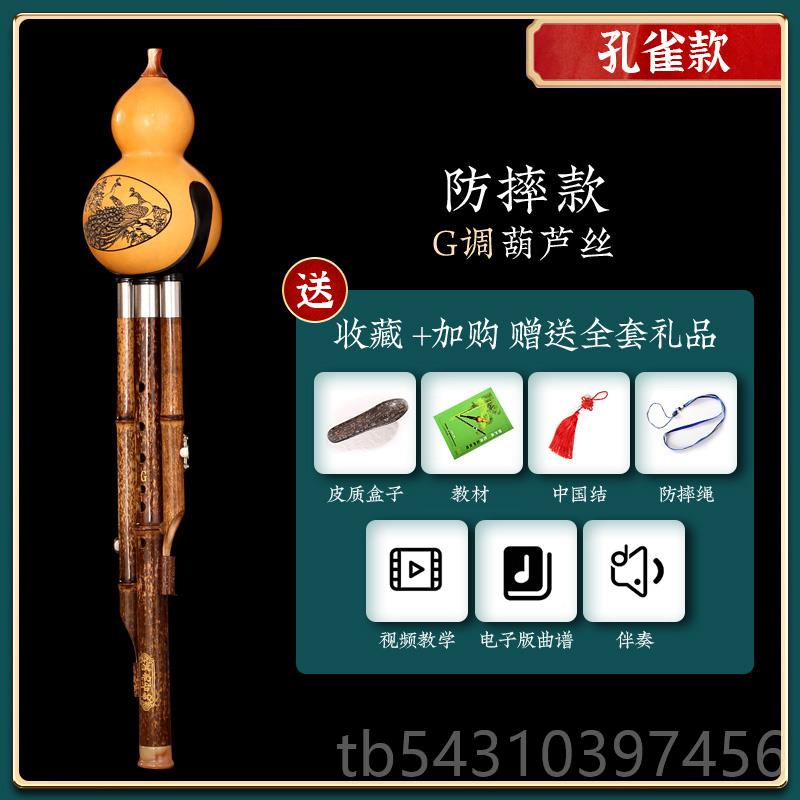 正品胡葫人芦丝乐器小学生专用c调G降B调学成初入门小DF调7孔滇南