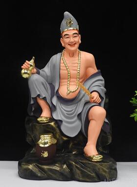 正品龙济公修佛像 活佛济公金色26寸 树脂佛16寸菩萨像降罗汉李元